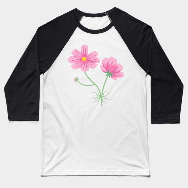 Cute Colorful Flower Baseball T-Shirt by SWON Design